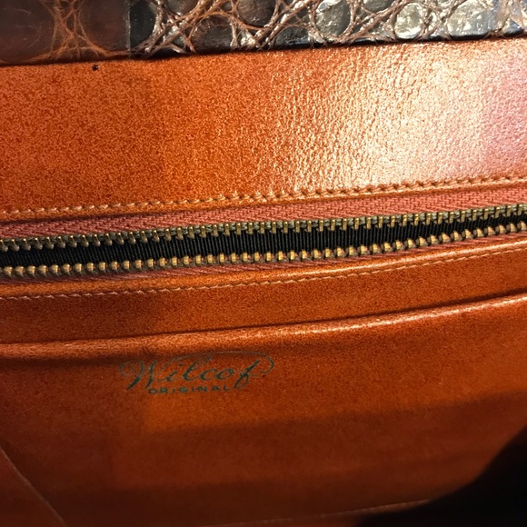 Vintage Original Wilcof Alligator Handbag Leather lined - Picture 4 of 7